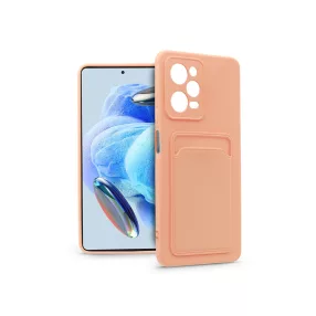   Haffner Card Case kártyatartós szilikon tok - Xiaomi Redmi Note 12 Pro 5G/Poco X5 Pro 5G - pink