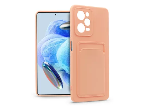 Haffner Card Case kártyatartós szilikon tok - Xiaomi Redmi Note 12 Pro 5G/Poco X5 Pro 5G - pink