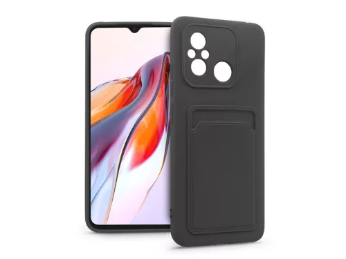 Haffner Card Case kártyatartós szilikon tok - Xiaomi Redmi 12C - fekete