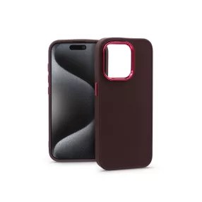 Haffner Frame szilikon tok - Apple iPhone 15 Pro - bíbor