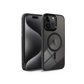   Haffner Edge Mag Cover szilikon tok - Apple iPhone 15 Pro - fekete/átlátszó