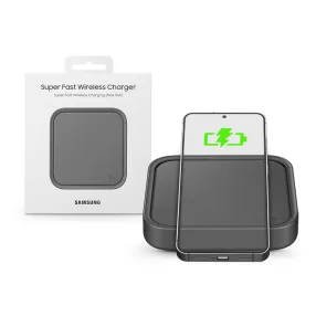   Samsung gyári vezeték nélküli töltő állomás - 15W - Samsung EP-P2400BBE Super   Fast Wireless Charger - Qi szabványos - fekete