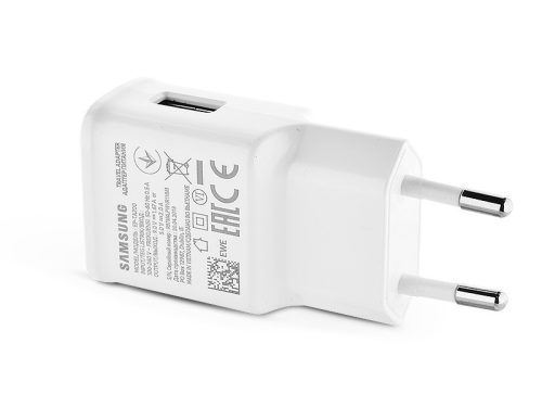 Samsung gyári USB hálózati töltő adapter - 5V/2A - EP-TA200EWE white - Adaptive Fast Charging (ECO csomagolás)