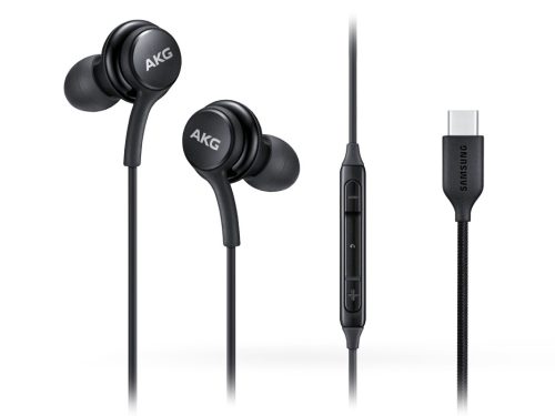 Samsung gyári sztereó felvevős fülhallgató - EO-IC100BBE tuned by AKG - Type-C  csatlakozó - fekete (ECO csomagolás)