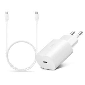   Samsung EP-TA800EWE gyári gyorstöltő adapter 25W + EP-DA705BWE Type-C/Type-C 1m - fehér - ECO