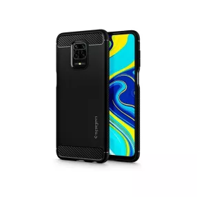   Xiaomi Redmi Note 9 Pro/Note 9 Pro Max/Note 9S ütésálló hátlap - Spigen Rugged Armor - fekete