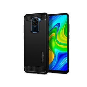   Xiaomi Redmi Note 9 ütésálló hátlap - Spigen Rugged Armor - fekete