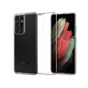   Samsung G998F Galaxy S21 Ultra ütésálló hátlap - Spigen Liquid Crystal - átlátszó