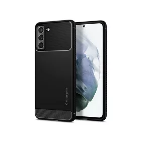   Samsung G990F Galaxy S21 ütésálló hátlap - Spigen Rugged Armor - fekete