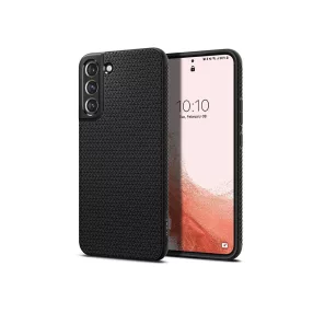   Samsung S901B Galaxy S22 5G ütésálló hátlap - Spigen Liquid Air - fekete