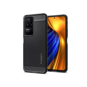   Xiaomi Poco F4 ütésálló hátlap - Spigen Rugged Armor - fekete