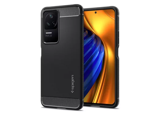 Xiaomi Poco F4 ütésálló hátlap - Spigen Rugged Armor - fekete