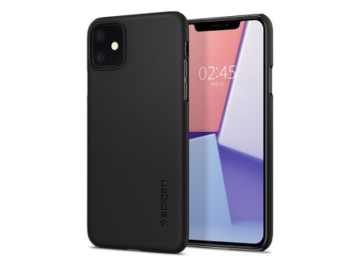 Apple iPhone 11 ütésálló hátlap - Spigen Thin Fit - fekete