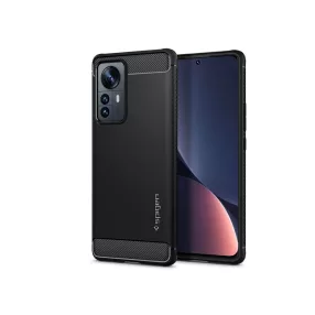   Xiaomi 12T/12T Pro ütésálló hátlap - Spigen Rugged Armor - fekete