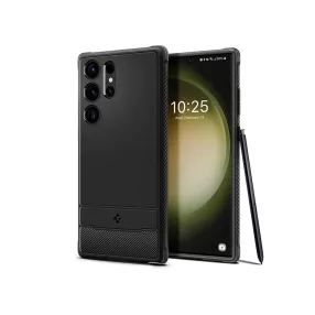   Samsung SM-S918 Galaxy S23 Ultra ütésálló hátlap - Spigen Rugged Armor - fekete