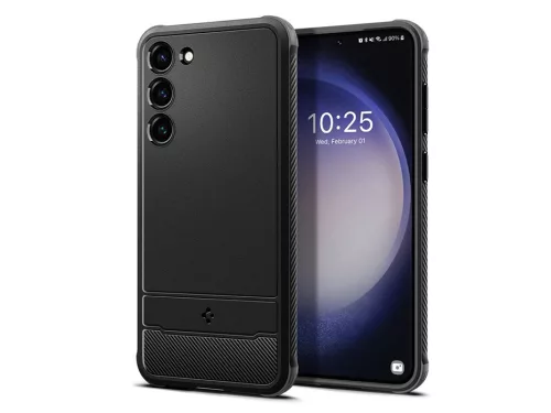 Spigen Rugged Armor ütésálló tok - Samsung SM-S916 Galaxy S23+ - fekete
