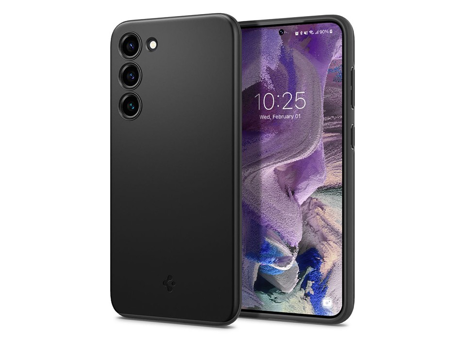 Samsung SM-S911 Galaxy S23 ütésálló hátlap - Spigen Thin Fit - fekete