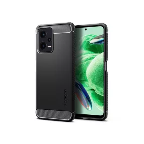   Xiaomi Redmi Note 12 5G/Poco X5 5G ütésálló hátlap - Spigen Rugged Armor -      fekete