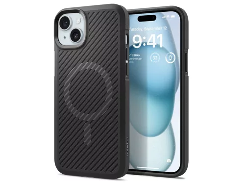 Spigen Core Armor MagSafe ütésálló tok - Apple iPhone 15 Plus - fekete