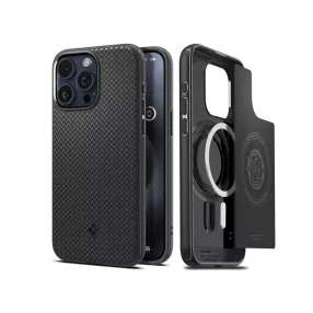   Spigen Mag Armor MagSafe ütésálló tok - Apple iPhone 15 Pro Max - fekete