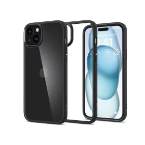   Spigen Ultra Hybrid ütésálló tok - Apple iPhone 15 - fekete/átlátszó