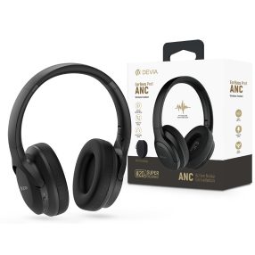   Devia EarBass Pro1 ANC Bluetooth sztereó fejhallgató beépített mikrofonnal - fekete