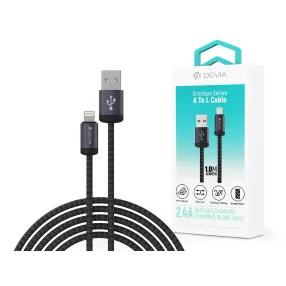   Devia Gracious Series v2 12W USB/Lightning adat-és töltőkábel 1m - fekete