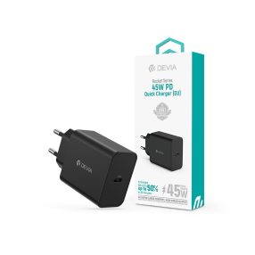   Devia Rocket Series 45W PD hálózati gyorstöltő adapter Type-C - fekete