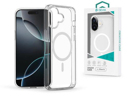 Devia Pure Clear Magnetic ütésálló tok - Apple iPhone 16 - átlátszó