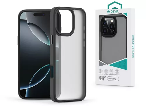 Devia Pino Series ütésálló tok - Apple iPhone 16 Pro - fekete