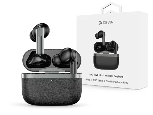 Devia TWS-Ultra1 ANC Bluetooth sztereó headset - fekete