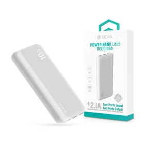   Devia Kintone Series Lite 5 - 2xUSB + Type-C + microUSB - powerbank - 10.000 mAh - fehér