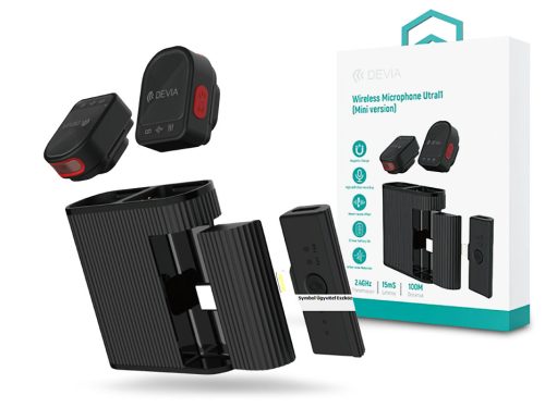 Devia Ultra1 (Mini version) vezeték nélküli influenszer mikrofon pár - fekete