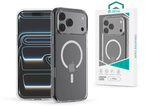 Devia Pure Clear Magnetic ütésálló tok - Apple iPhone 17 Pro - átlátszó