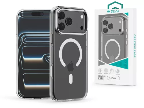 Devia Crystal Series Magnetic 360° kameravédős ütésálló tok - Apple iPhone 17 Pro - átlátszó