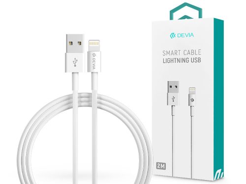 Devia USB - Lightning töltő- és adatkábel 2 m-es vezetékkel - Devia Smart Cable Lightning - fehér