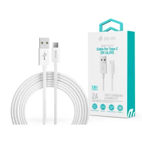   Devia Smart Series USB/Type-C adat- és töltőkábel 2 m - fehér