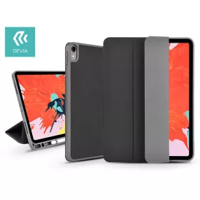   Apple iPad Pro 12.9 (2018) tablet tok (Smart Case) Apple Pencil tartóval - DeviaLeather Case V2 - black