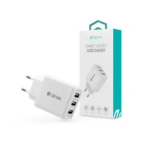   Devia Smart Series 17W 3xUSB hálózati töltő adapter - fehér