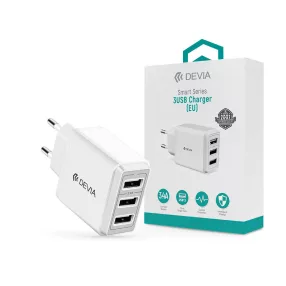   Devia Smart Series 17W 3xUSB hálózati töltő adapter - fehér