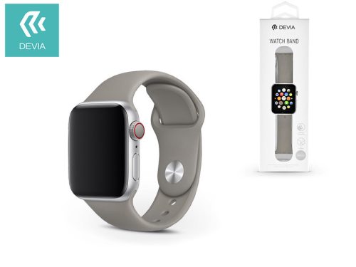 Apple Watch lyukacsos sport szíj - Devia Deluxe Series Sport Band - 38/40/41 mm - szürke