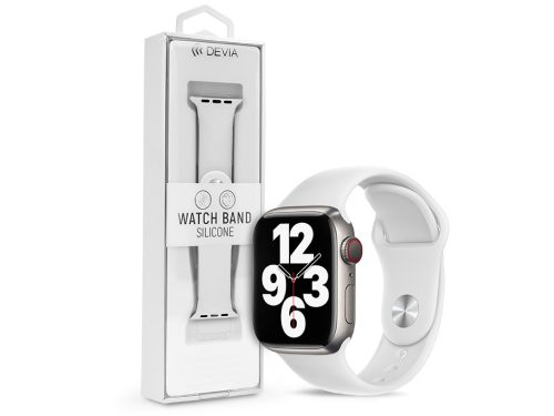 Apple Watch lyukacsos sport szíj - Devia Deluxe Series Sport Band - 38/40/41 mm - white