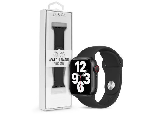 Apple Watch lyukacsos sport szíj - Devia Deluxe Series Sport Band - 38/40/41 mm - fekete