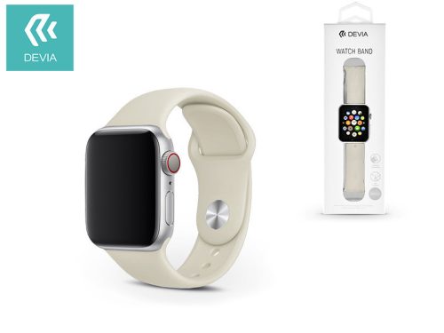 Apple Watch lyukacsos sport szíj - Devia Deluxe Series Sport Band - 42/44 mm - stone