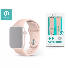   Apple Watch lyukacsos sport szíj - Devia Deluxe Series Sport Band - 42/44/45/49 mm - pink sand