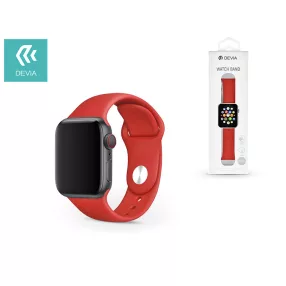   Devia Deluxe Series Sport Apple Watch lyukacsos sport szíj - 42/44/45/49mm - piros