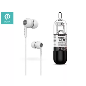   Devia sztereó felvevős fülhallgató - 3,5 mm jack - Devia Kintone V2 In-Ear WiredEarphones - fehér