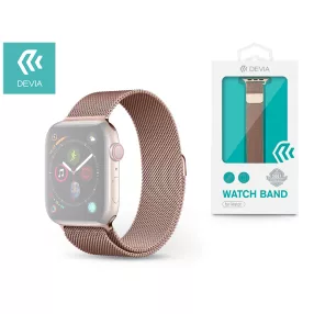   Devia Elegant Series Milanese Loop Apple Watch fém szíj - 42/44/45/49mm - rose gold
