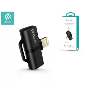  Devia lightning + lightning adapter egyidőben történő töltéshez és              zenehallgatáshoz - Devia Smart Series Adapter Lightning to Dual Lightning -     fekete