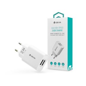   Devia Smart Series 2 12W 2xUSB hálózati töltő adapter - fehér